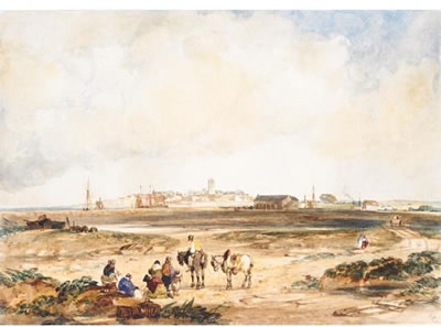 FISHERFOLK ON THE SHORE AT YARMOUTH, ISLE OF WIGHT by Robert Brandard - Auction record, sale price, and art valuation. Compare with similar artists and explore comparable artworks.
