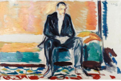 Portrait of Edvard Munch: SELF-PORTRAIT WITH SPANISH FLU