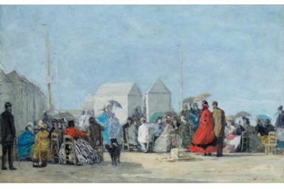 SCÈNE DE PLAGE À TROUVILLE