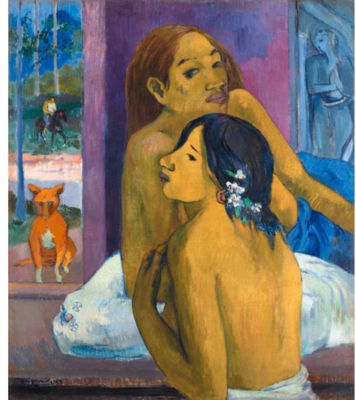 DEUX FEMMES OR LA CHEVELURE FLEURIE
