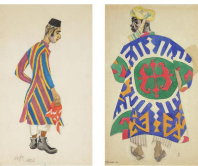TWO FIGURE STUDIES FROM THE SERIES TYPES FROM OLD BUKHARA