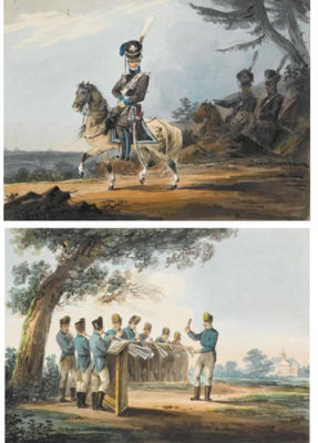 A PAIR OF MILITARY SCENES