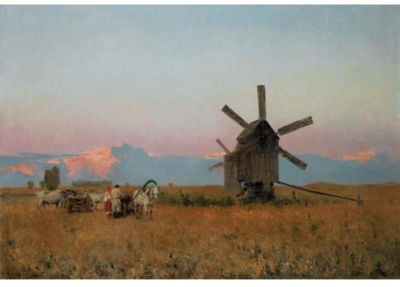 LANDSCAPE WITH WINDMILL by Sergei Ivanovich Svetoslavsky - Auction record, sale price, and art valuation. Compare with similar artists and explore comparable artworks.