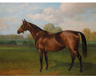 PRIESTESS, A BAY FILLY IN A LANDSCAPE by Emil Adam - Auction record, sale price, and art valuation. Compare with similar artists and explore comparable artworks.