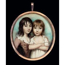 A DOUBLE PORTRAIT OF SPENCER JOSHUA ALWYNE, LATER 2ND MARQUESS OF NORTHAMPTON (1790-1851), AND LADY FRANCES ELIZABETH COMPTON (D. 1883), LATER MRS CHARLES SCRASE DICKENS