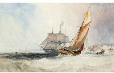 SHIPPING OFF THE COAST by Charles Bentley - Auction record, sale price, and art valuation. Compare with similar artists and explore comparable artworks.