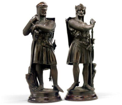 A PAIR OF FIGURES OF ROBERT THE BRUCE AND WILLIAM WALLACE