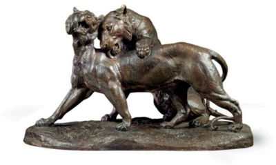 PRÉLUDE D'AMOUR (TIGER AND TIGRESS) by Charles Valton - Auction record, sale price, and art valuation. Compare with similar artists and explore comparable artworks.