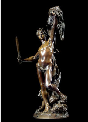 JASON ENLEVANT LA TOISON D'OR (JASON AND THE GOLDEN FLEECE) by Alfred Desire Lanson - Auction record, sale price, and art valuation. Compare with similar artists and explore comparable artworks.