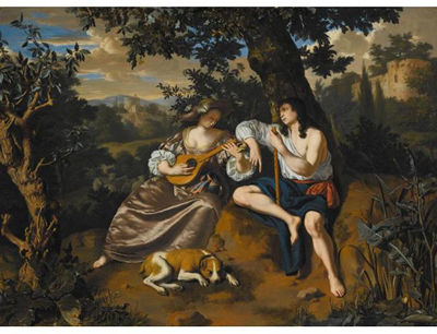 Sample artwork by Willem Van Mieris (1662 - 1747), known for portrait, figure, landscape and allegorical paintings - View similar artists and auction records