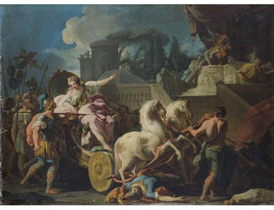TULLIA DRIVING HER CHARIOT OVER HER FATHER'S BODY