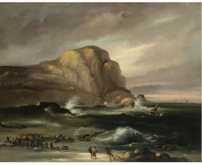 NAUFRAGIO EN LA PLAYA by Genaro Villamil - Auction record, sale price, and art valuation. Compare with similar artists and explore comparable artworks.