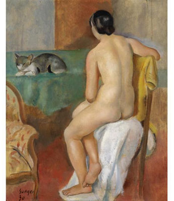 MUJER CON GATO by Joaquim Sunyer - Auction record, sale price, and art valuation. Compare with similar artists and explore comparable artworks.