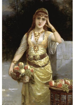 JEUNE FILLE AUX FRUITS by Emile Eisman-Semenowsky - Auction record, sale price, and art valuation. Compare with similar artists and explore comparable artworks.