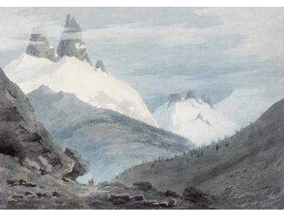 BETWEEN CHAMONIX AND MARTIGNY - THE AIGUILLE VERTE by John Robert Cozens - Auction record, sale price, and art valuation. Compare with similar artists and explore comparable artworks.