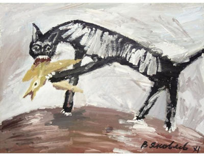 CAT WITH BIRD