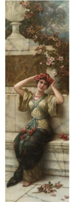 CLASSICAL BEAUTY WITH CROWN OF FLOWERS