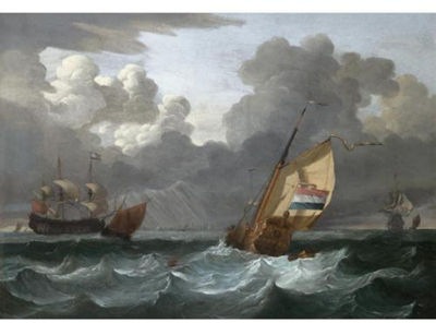 A man-o'-war and other ships in the distance by Wigerus Vitringa - Auction record, sale price, and art valuation. Compare with similar artists and explore comparable artworks.