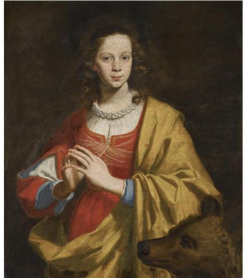 Portrait of a lady as Saint Margaret, possibly Margherita Galli by Lorenzo Lippi - Auction record, sale price, and art valuation. Compare with similar artists and explore comparable artworks.