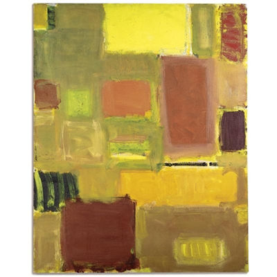 Yellow Painting with Orange and Brown - Ochre Squares - June - Oct 1959
