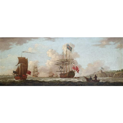 An English squadron in St Aubin's Bay, Jersey