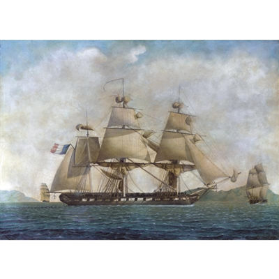 A forty-gun French Frigate off the Mediterranean Coast by Frederic Roux - Auction record, sale price, and art valuation. Compare with similar artists and explore comparable artworks.