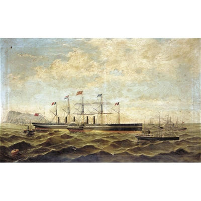 The steamship the Great Eastern off Gibraltar