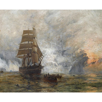 The phantom ship by William Lionel Wyllie - Auction record, sale price, and art valuation. Compare with similar artists and explore comparable artworks.