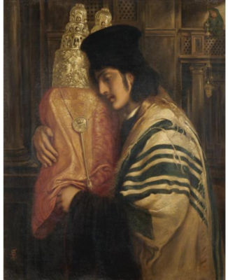 Rabbi carrying the scrolls of the law