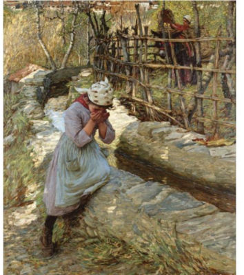 From a Ligurian spring by Henry Herbert Thangue - Auction record, sale price, and art valuation. Compare with similar artists and explore comparable artworks.