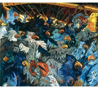 Sample artwork by Jorg Immendorff (1945 - 2007), known for painting and sculpture-political themes, teaching - View similar artists and auction records