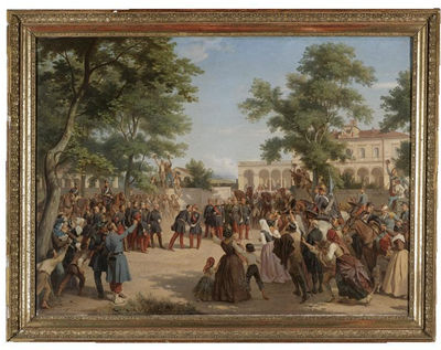 THE EMPEROR NAPOLEON III GREETING GÉNÉRAL FOREY AT VOGHERA STATION by Henri Felix Emmanuel Philippoteaux - Auction record, sale price, and art valuation. Compare with similar artists and explore comparable artworks.