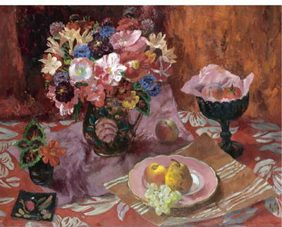 Still Life with Poppies, Azalias and Fruit by Mary Nicol Neill Armour - Auction record, sale price, and art valuation. Compare with similar artists and explore comparable artworks.