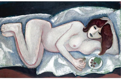 Reclining Nude with Grapes