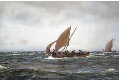 Fishing Boats in Rough Seas