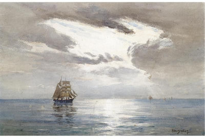 Sky Clearing at Sea