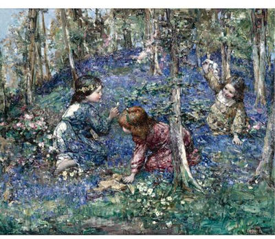 Sample artwork by Edward Atkinson Hornel (1864 - 1933), known for modernist painting, decorative design - View similar artists and auction records