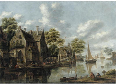 Sample artwork by Thomas Heeremans (1640/41 - 1694/97), known for landscape, beach and village scene painting - View similar artists and auction records