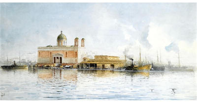 Sample artwork by Spyridon Scarvelli (1868 - 1942), known for town-and seascape painting - View similar artists and auction records