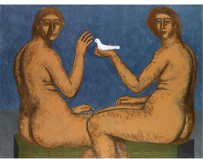 Sample artwork by Nikos Nikolaou (1909 - 1986), known for painting - View similar artists and auction records