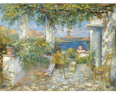 SCHOOL OF FINE ART, MYKONOS by Oumbertos Argyros - Auction record, sale price, and art valuation. Compare with similar artists and explore comparable artworks.
