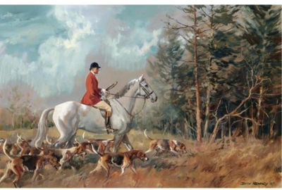 COLONEL MURRAY-SMITH, JOINT MASTER OF THE FERNIE ON A GREY HUNTER WITH HOUNDS by John Theodore Eardley Kenney - Auction record, sale price, and art valuation. Compare with similar artists and explore comparable artworks.