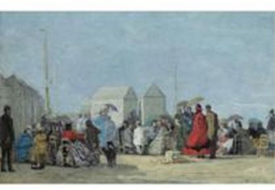 SCÈNE DE PLAGE À TROUVILLE