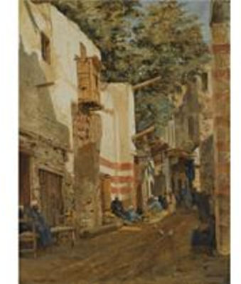 Sample artwork by John Jr Varley (1850 - 1933), known for landscape paintings, middle east - View similar artists and auction records