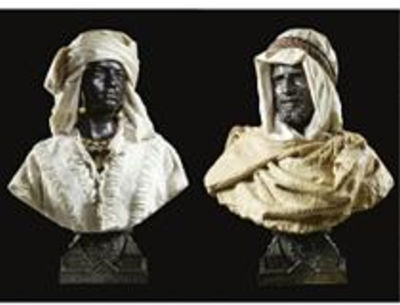 A PAIR OF BUSTS OF ALEYDAH AND BEN ALI-BEN LADIAR