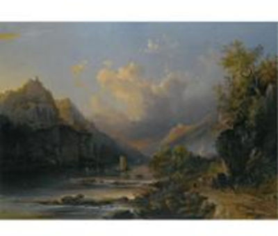 VIEW OF THE RHEIN AT BINGEN by Pieter Francis Peters - Auction record, sale price, and art valuation. Compare with similar artists and explore comparable artworks.
