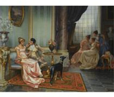 INTERIOR WITH ELEGANT FIGURES