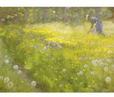Fru Marie Kroyer i Haven pa Skagen (Marie Droyer in the Garden at Skagen)