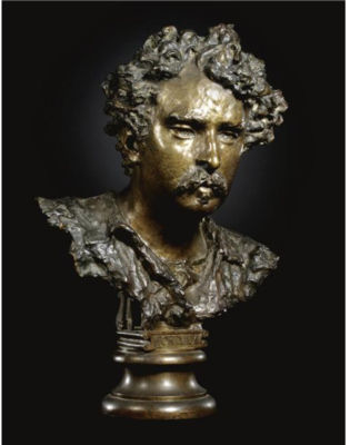 A Bust of Mariano Fortuny Y Carbo (1838-1874)