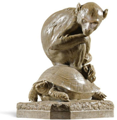 A Monkey Sitting on a Tortoise by Georges Gardet - Auction record, sale price, and art valuation. Compare with similar artists and explore comparable artworks.